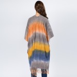 Wholesale do everything Love Brand Tie Dye Kimono Fringes One fits most L Polyes