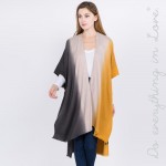 Wholesale do everything Love Brand Ombre Color Block Kimono One fits most L Poly