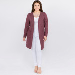 Wholesale women s Plus Thin Knit Cardigan Pockets Pack Long sleeves open front T