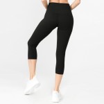 Wholesale women s Active Solid Color Rise Buttery Soft Capri Leggings o rise wai