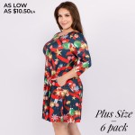 Wholesale women s plus Christmas nutcracker print Line dress pocket details o sl