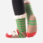 Wholesale women s Assorted Christmas Sherpa Lined Slipper Socks Pack o Various C