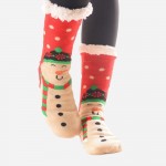 Wholesale women s Assorted Christmas Sherpa Lined Slipper Socks Pack o Various C