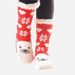 Wholesale women s Assorted Christmas Sherpa Lined Slipper Socks Pack o Various C