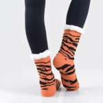 Wholesale women s Assorted Tiger Stripe Sherpa Socks Pack o Tiger striped patter