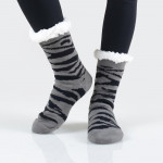 Wholesale women s Assorted Tiger Stripe Sherpa Socks Pack o Tiger striped patter