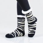 Wholesale women s Assorted Tiger Stripe Sherpa Socks Pack o Tiger striped patter