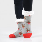 Wholesale women s Assorted Christmas Print Sherpa Socks Pack o Assorted Christma