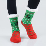 Wholesale women s Assorted Christmas Print Sherpa Socks Pack Variety Christmas p