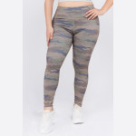 Wholesale women s rise camouflage athletic leggings o Reinforced rise waistband