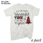 Wholesale it s Most Wonderful Time Year Leopard Print Christmas Tee Printed Bel