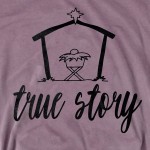 Wholesale true Story Christmas Graphic Tee Printed Bella Canvas Brand Tee Color