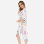 Wholesale women s Lightweight Flamingo Print Kimono One fits most L Viscose
