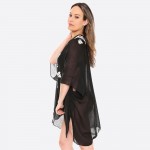 Wholesale women s lightweight sheer floral embroidered kimono One fits most L Vi