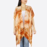 Wholesale women s lightweight marble tie dye embroidery stitch kimono One fits m
