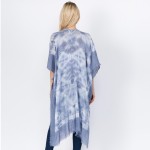 Wholesale women s Lightweight Tie Dye Frayed Kimono One fits most L Viscose