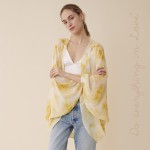 Wholesale do everything Love brand women s lightweight sheer tie dye print kimon