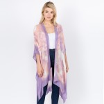 Wholesale women s Lightweight Abstract Tie Dye Kimono One fits most L Viscose