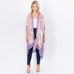 Wholesale women s Lightweight Abstract Tie Dye Kimono One fits most L Viscose