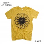 Wholesale mustard Bella Canvas Brand Short Sleeve Sunflower Printed Boutique Gra