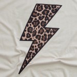 Wholesale stone Bella Canvas Brand Short Sleeve Leopard Print Lightning Bolt Pri