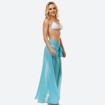 Wholesale women s lightweight solid sheer beach skirt sarong One fits most L Pol