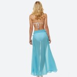 Wholesale women s lightweight solid sheer beach skirt sarong One fits most L Pol