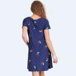 Wholesale women s short sleeve cherry polka dot dress pockets o Round neckline o