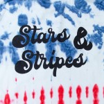 Wholesale colortone Brand Stars Stripes Patriotic Tie Dye Printed Graphic Tee Pa