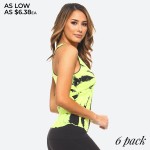 Wholesale women s Seamless Tie Dye Tank Top o Semi fitted performance racerback