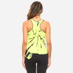 Wholesale women s Seamless Tie Dye Tank Top o Semi fitted performance racerback