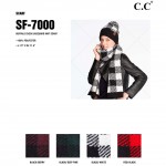 Wholesale c C SF Buffalo Check Jacquard Knit Scarf L W Polyester