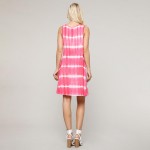 Wholesale women s Plus Knit Sleeveless Tie Dye Swing Dress Pockets Who runs worl