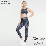 Wholesale women s Plus Zebra Print Leggings Hidden Pocket Pack Breakdown pcs pac