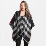 Wholesale women s Plaid Ruana One fits most L Acrylic