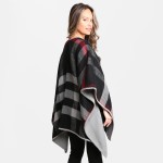 Wholesale women s Plaid Ruana One fits most L Acrylic