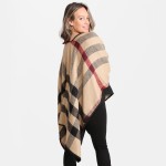 Wholesale women s Plaid Ruana One fits most L Acrylic