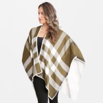 Wholesale women s Plaid Ruana One fits most L Acrylic