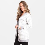 Wholesale women s Tweed Knit Cardigan Front Pockets One fits most L Viscose Poly