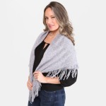 Wholesale solid Color Square Scarf Fringe Tassels Acrylic