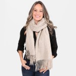 Wholesale solid Color Oblong Scarf Fringe Tassel Trim W L Acrylic
