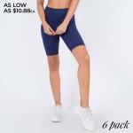 Wholesale activewear Biker Shorts Pack Flattening Elasticized Waistband Side Poc