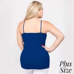 Wholesale women s Solid Plus Seamless Camisole Tank Top o Spaghetti straps o Sea