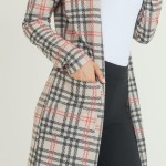 Wholesale women s Lightweight Plaid Maxi Cardigan Pockets Pack o Long sleeves o