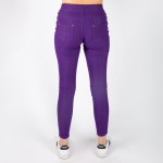 Wholesale women s Premium Denim Jeggings Back Pockets Pull Styling Elastic Waist