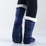 Wholesale assorted Plaid Print Sherpa Socks Pack o Unique pattern designs exteri