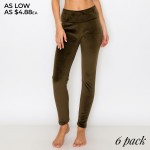 Wholesale women s Thick Fleece Lined Velour Leggings Pack Elastic Waistband Flee