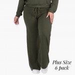 Wholesale women s Plus Leg Drawstring Lounge Pants Pack Pants ONLY o Drawstring