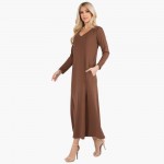 Wholesale women s Long Sleeve Maxi Dress Pack o Long maxi dress o V neck o Long