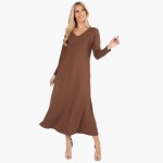 Wholesale women s Long Sleeve Maxi Dress Pack o Long maxi dress o V neck o Long
